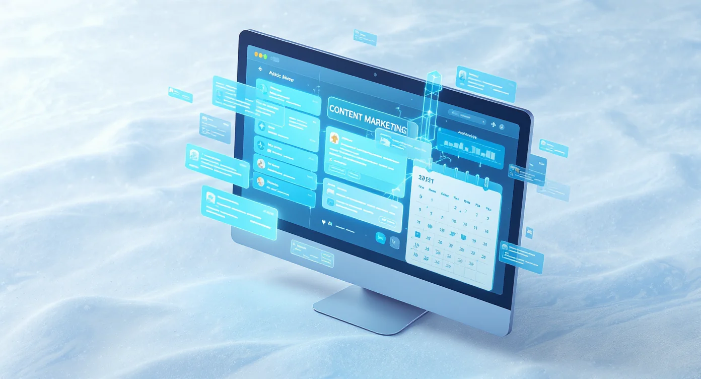 Content marketing workflow dashboard